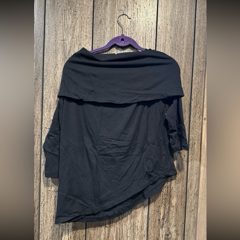 Peace Love World Side Cowl Long Sleeve Top - Picture 3 of 4